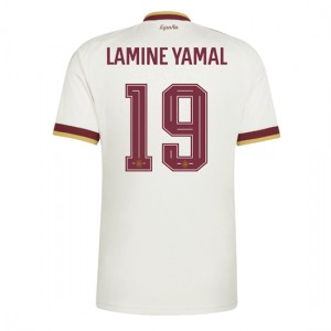 Espanja Lamine Yamal #19 Jalkapallovaatteet Vieraspaita MM-kisat 2026 Lyhythihainen